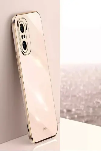 Redmi Note 10 Pro Kılıf Parlak Kenarlı Altın Işlemeli Kamera Korumalı Kapak-Gold Rose - FIBAKS (1)