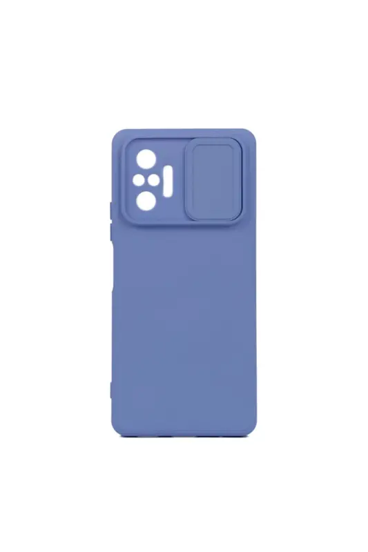 Redmi Note 10 Pro Kılıf Sürgülü Kamera Korumalı Içi Kadife Lansman Yumuşak Dokulu Kapak - S.Mara Lila - 1