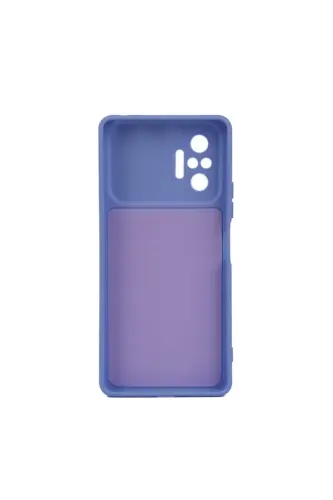 Redmi Note 10 Pro Kılıf Sürgülü Kamera Korumalı Içi Kadife Lansman Yumuşak Dokulu Kapak - S.Mara Lila - 2