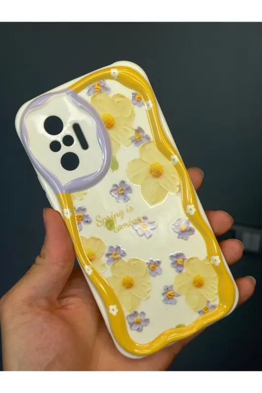 Redmi Note 10 Pro Kılıf Tasarımlı Desenli Kamera Korumalı Papatya Çiçek Renkli Silikon Kapak-Cici Papatya - 3