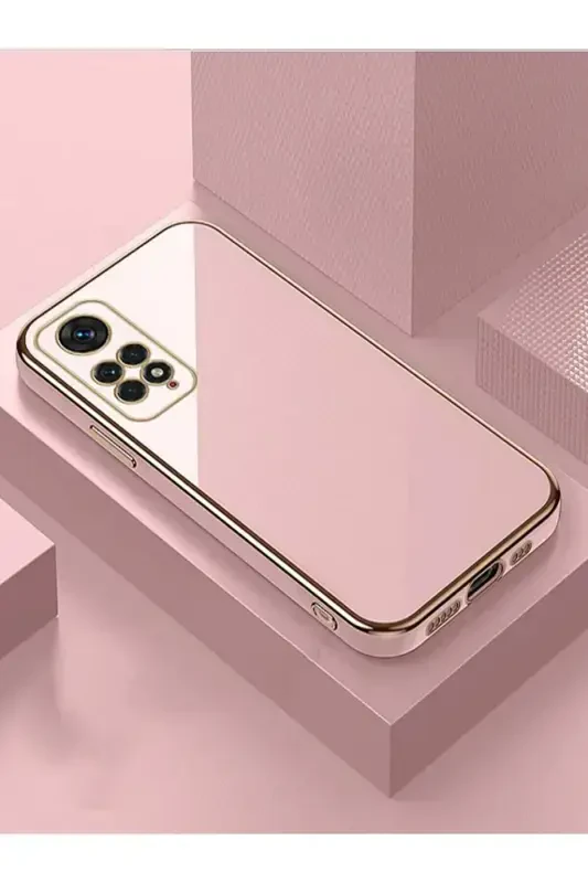 Redmi Note 11 Pro & 12 Pro 4g Case Glossy Edge Gold Embroidered Camera Protective Cover-Rose Gold - 2