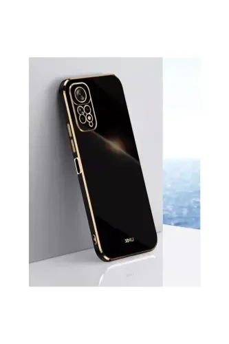 Redmi Note 11 Pro & 12 Pro 4g Case Shiny Edged Gold Embroidered Camera Protective Cover-Black - 4