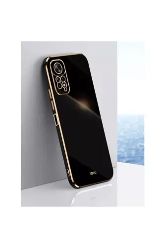 Redmi Note 11 Pro & 12 Pro 4g Чехол Блестящий Край Золотой Вышивкой Камера Защищенная Крышка-Черный - 11
