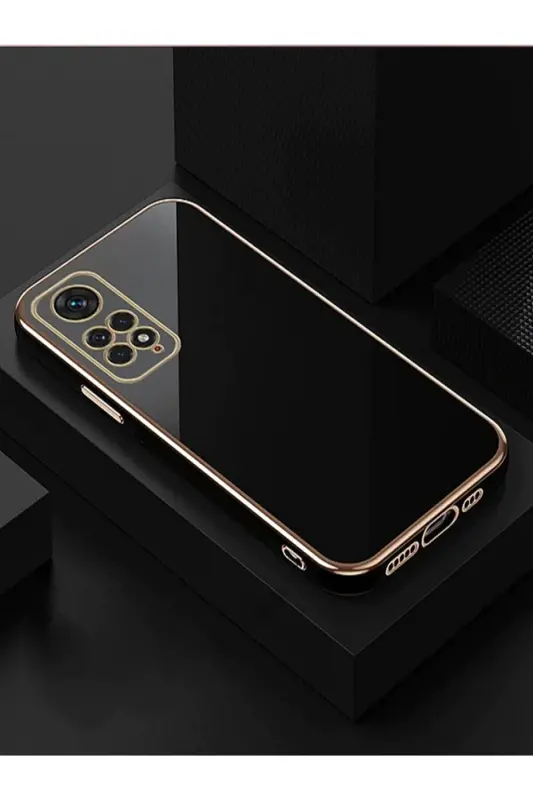 Redmi Note 11 Pro & 12 Pro 4g Чехол Блестящий Край Золотой Вышивкой Камера Защищенная Крышка-Черный - 3