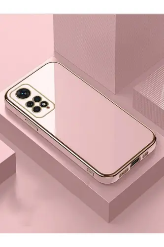Redmi Note 11 Pro & 12 Pro 4g G‘ilofi Yaltiroq Qirrali Oltin Ishlangan Kamera Himoyali Qopqoq-Rose Gold - 2