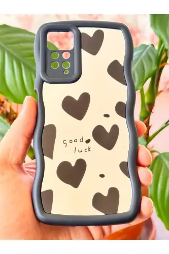 Redmi Note 11 Pro/12 Pro 4G Kılıf Aynalı Kalp Desenli Yumuşak-Kalp Ayna - 4