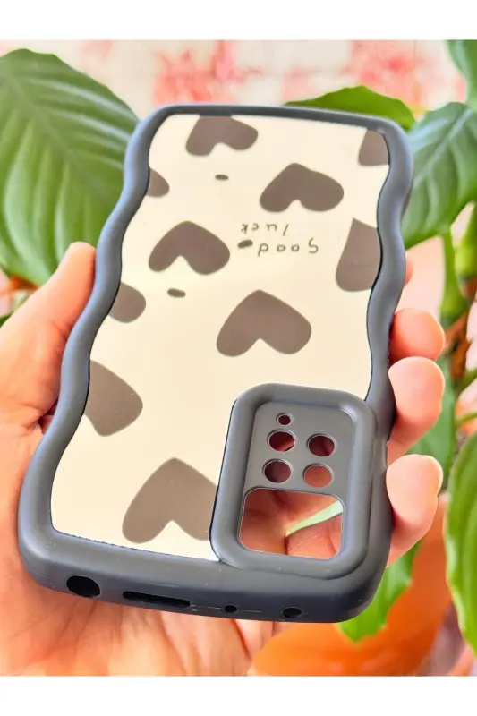 Redmi Note 11 Pro/12 Pro 4G Kılıf Aynalı Kalp Desenli Yumuşak-Kalp Ayna - 6