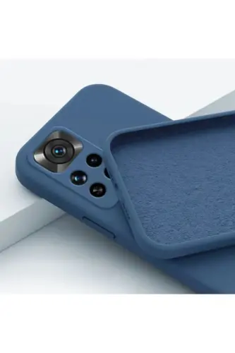 Redmi Note 11 Pro/12 Pro 4G Kılıf Kamera Çıkıntılı Içi Kadife Lansman Yumuşak Silikon Kapak Lacivert-3D Soft Lacivert 