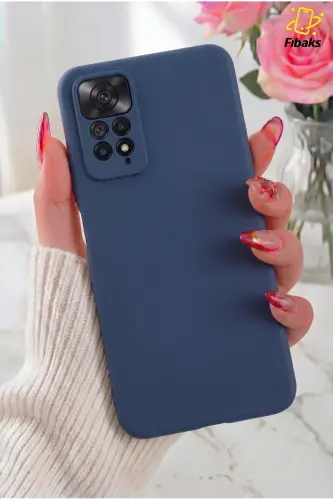 Redmi Note 11 Pro/12 Pro 4G Kılıf Kamera Çıkıntılı Içi Kadife Lansman Yumuşak Silikon Kapak Lacivert - 3D Soft Lacivert - 3