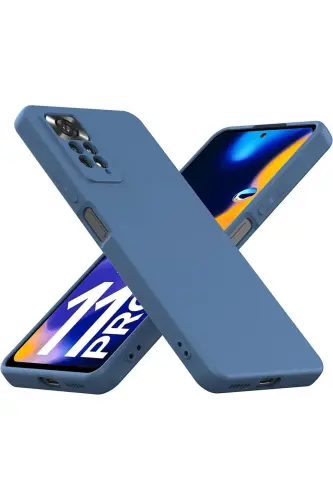 Redmi Note 11 Pro/12 Pro 4G Kılıf Kamera Çıkıntılı Içi Kadife Lansman Yumuşak Silikon Kapak Lacivert-3D Soft Lacivert - 2