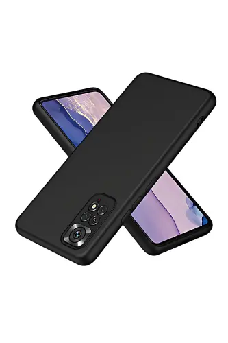 Redmi Note 11 Pro/12 Pro 4G Kılıf Kamera Çıkıntılı Içi Kadife Lansman Yumuşak Silikon Kapak Siyah - 3D Soft Siyah - 5