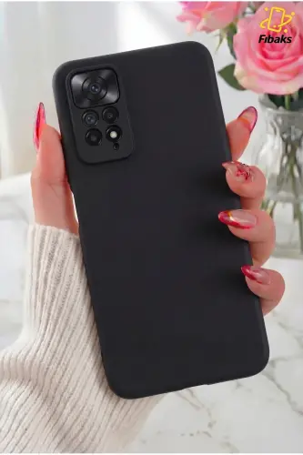 Redmi Note 11 Pro/12 Pro 4G Kılıf Kamera Çıkıntılı Içi Kadife Lansman Yumuşak Silikon Kapak Siyah - 3D Soft Siyah - 3