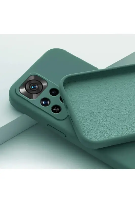 Redmi Note 11 Pro/12 Pro 4G Kılıf Kamera Çıkıntılı Içi Kadife Lansman Yumuşak Silikon Kapak Yeşil - 3D Soft Yeşil - 2