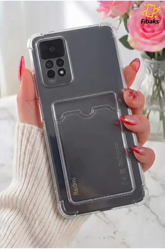 Redmi Note 11 Pro/12 Pro 4G Kılıf Kamera Koruma Köşe Korumalı Arkası Kartlıklı Cüzdanlı Kapak - Kartlıklı - 1