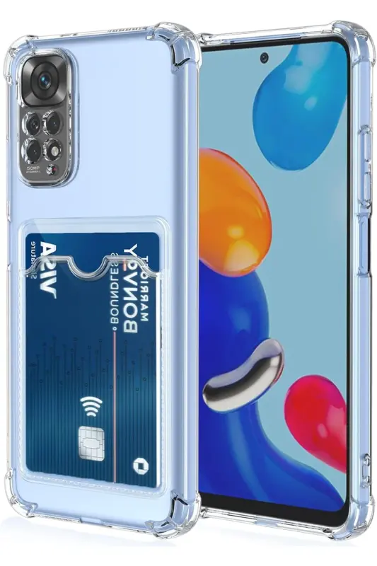 Redmi Note 11 Pro/12 Pro 4G Kılıf Kamera Koruma Köşe Korumalı Arkası Kartlıklı Cüzdanlı Kapak - Kartlıklı - 2