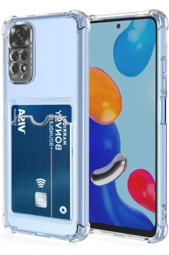 Redmi Note 11 Pro/12 Pro 4G Kılıf Kamera Koruma Köşe Korumalı Arkası Kartlıklı Cüzdanlı Kapak-Kartlıklı - FIBAKS (1)