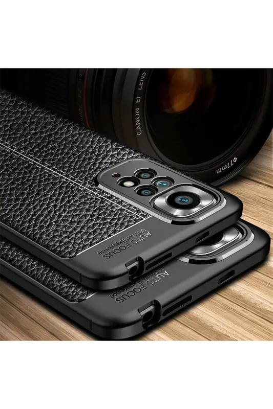 Redmi Note 11 Pro/12 Pro 4G Kılıf Kamera Korumalı Deri Görünümlü Dikiş Desenli Kılıf - Rug - 2