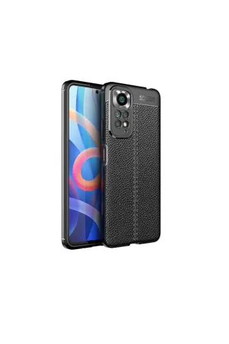 Redmi Note 11 Pro/12 Pro 4G Kılıf Kamera Korumalı Deri Görünümlü Dikiş Desenli Kılıf - Rug - 4