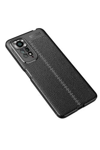 Redmi Note 11 Pro/12 Pro 4G Kılıf Kamera Korumalı Deri Görünümlü Dikiş Desenli Kılıf - Rug - 5