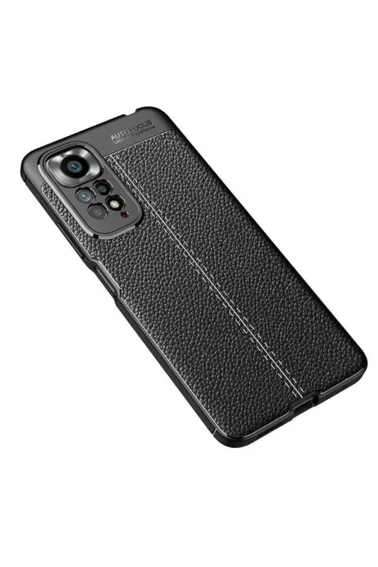 Redmi Note 11 Pro/12 Pro 4G Kılıf Kamera Korumalı Deri Görünümlü Dikiş Desenli Kılıf - Rug - 5