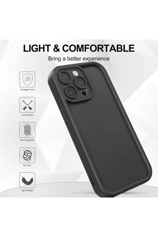 Redmi Note 11 Pro/12 Pro 4G Kılıf Kamera Korumalı Yumuşak Dokulu Darbe Emici Silikon Kapak - Tombik Siyah - 3
