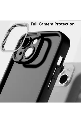 Redmi Note 11 Pro/12 Pro 4G Kılıf Kamera Korumalı Yumuşak Dokulu Darbe Emici Silikon Kapak - Tombik Siyah - 6