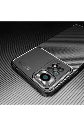 Redmi Note 11 Pro/12 Pro 4G Kılıf Karbon Desenli Kamera Korumalı Renk Atmaz Silikon Kılıf-Shard - 5