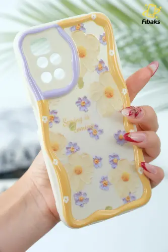 Redmi Note 11 Pro/12 Pro 4G Kılıf Tasarımlı Desenli Kamera Korumalı Papatya Çiçek Renkli Silikon Kap - Cici Papatya - 2