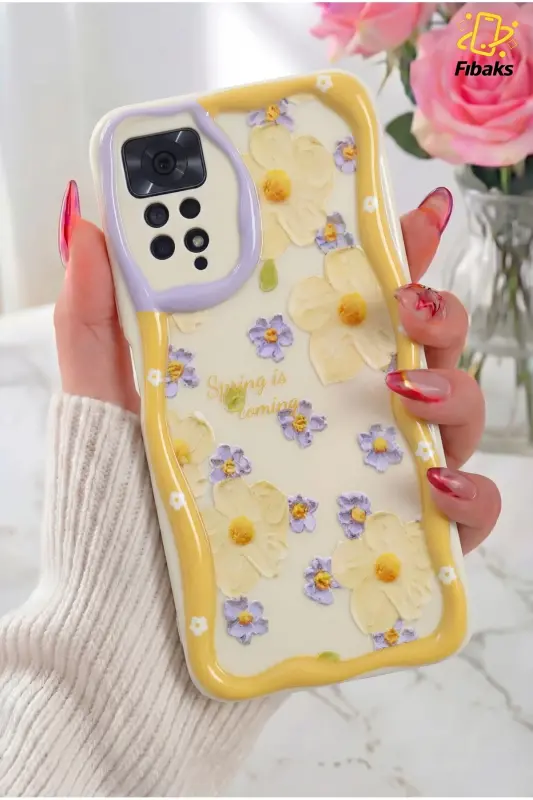 Redmi Note 11 Pro/12 Pro 4G Kılıf Tasarımlı Desenli Kamera Korumalı Papatya Çiçek Renkli Silikon Kap-Cici Papatya - 1