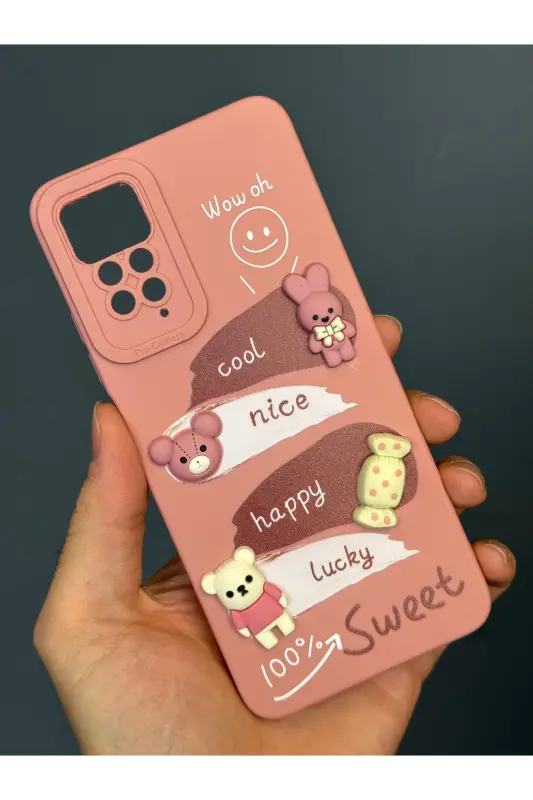 Redmi Note 11 Pro/12 Pro 4G Kılıf Tasarımlı Desenli Kamera Korumalı Tavşan Yumuşak Silikon Kapak-Cute Sweet - 4