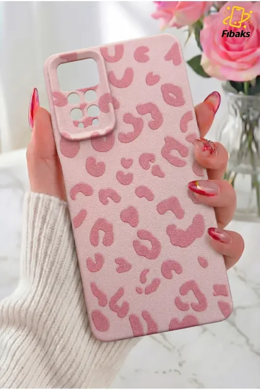 Redmi Note 11 Pro/Note 12 Pro 4G Kılıf Pembe Leopar Şık Tasarımlı Premium İnce Soft Silikon - Leopar Pembe - 1