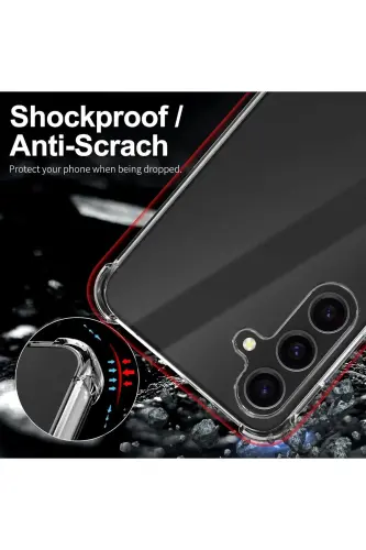 Redmi Note 9 Pro/9S Kılıf Airbag Crystal Sert Pc Antishock Darbe Emici Kenar Şeffaf Silikon Kapak - Kristal - 6