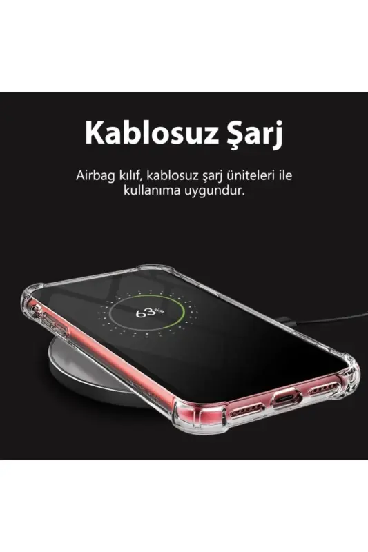 Redmi Note 9 Pro/9S Kılıf Airbag Crystal Sert Pc Antishock Darbe Emici Kenar Şeffaf Silikon Kapak-Kristal - 3