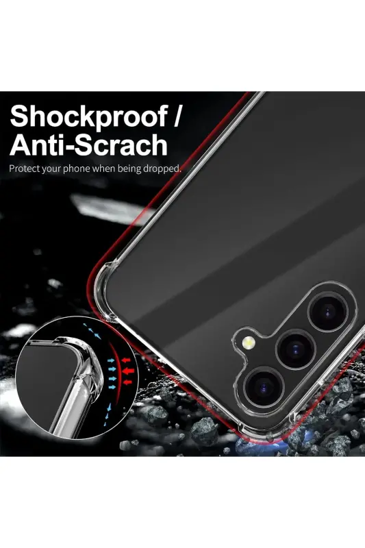 Redmi Note 9 Pro/9S Kılıf Airbag Crystal Sert Pc Antishock Darbe Emici Kenar Şeffaf Silikon Kapak-Kristal - 6