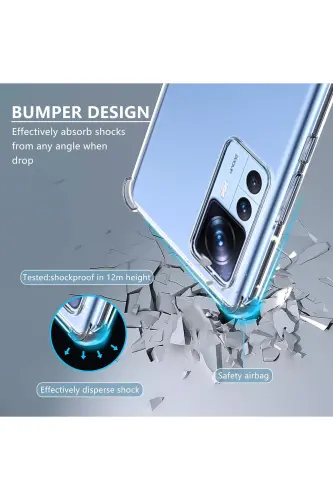 Redmi Note 9 Pro/9S Kılıf Airbag Crystal Sert Pc Antishock Darbe Emici Kenar Şeffaf Silikon Kapak-Kristal - 8