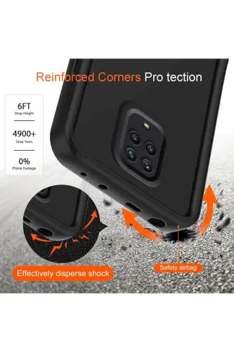 Redmi Note 9 Pro/9S Kılıf Kamera Korumalı Yumuşak Dokulu Darbe Emici Bordo Silikon Kapak-Tombik Bordo - 3