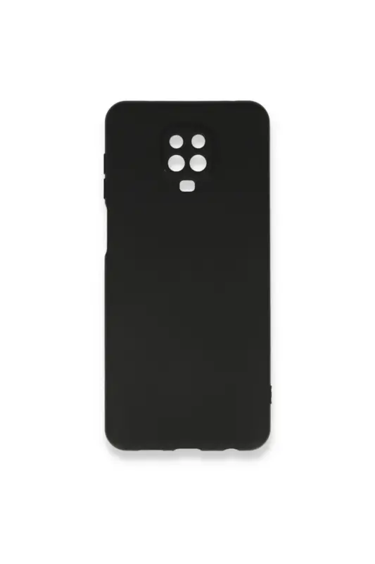 Redmi Note 9 Pro/9S Kılıf Lansman Kamera Korumalı Içi Kadife Yumuşak Dokulu Silikon - 3D Soft Siyah - 1