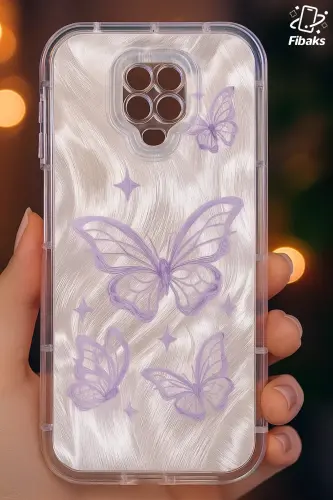 Redmi Note 9 Pro/9S Kılıf Sök Tak Kamera Korumalı Parlak Hologramlı Kelebek Desenli Darbe Emici-IMDKelebek - 2