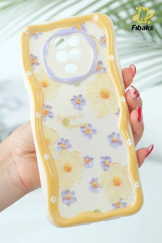 Redmi Note 9 Pro/9S Kılıf Tasarımlı Desenli Kamera Korumalı Papatya Çiçek Renkli Silikon Kap - Cici Papatya - 6