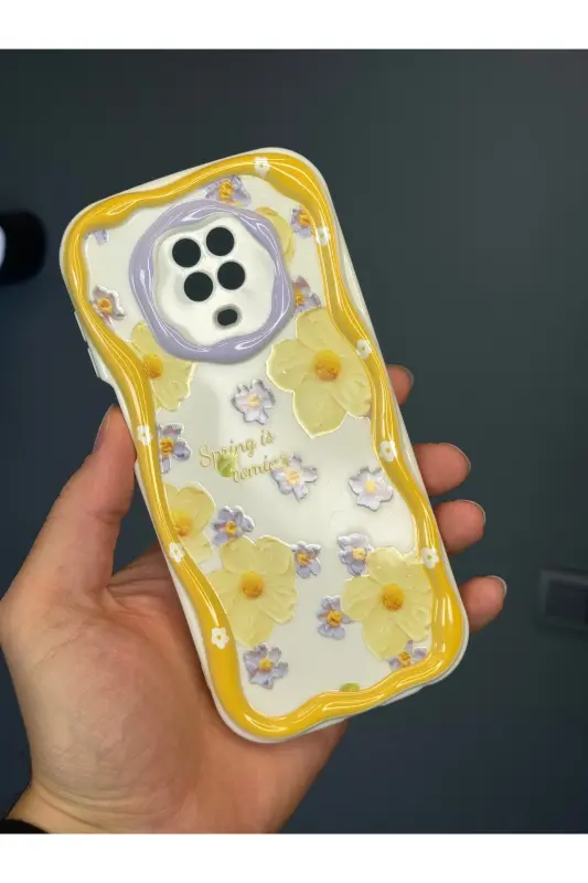 Redmi Note 9 Pro/9S Kılıf Tasarımlı Desenli Kamera Korumalı Papatya Çiçek Renkli Silikon Kap - Cici Papatya - 3