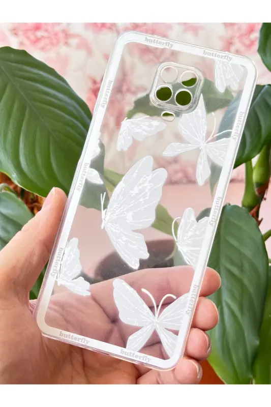 Redmi Note 9 Pro/9S Kılıf Tasarımlı Desenli Kamera Korumalı Şeffaf Kelebek Esnek Yumuşak Silikon-Desi Kelebek - 5