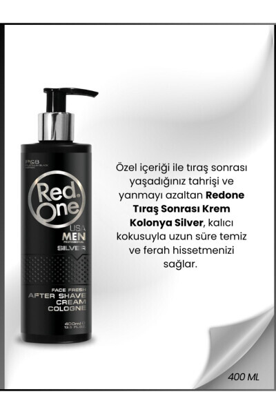 Redone Krem Kolonyasi Silver Tahrişga Qarshi 400 ml - 11