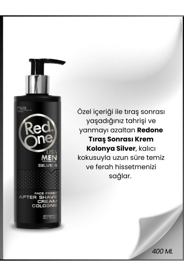 Redone Krem Kolonyasi Silver Tahrişga Qarshi 400 ml - 11