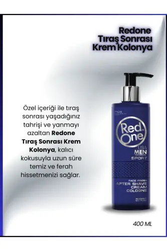 Redone Krem Kolonya Sport Tıraş Sonrası Balsam Rahatlatır Ve Ferahlatır 400 ml 8697926007606 - 3