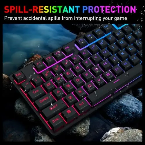 Redragon K521-E Gaming Keyboard with Knob, RGB 104 Keys Wired Keyboard | Mechanical Feeling Keyboard, 12 Multimedia Keys, Anti-Ghosting, Programmable Software, Compatible with PC, PS4/5, Xbox - 3