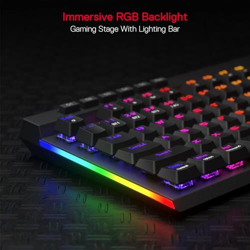 Redragon K580 PRO Wireless RGB Gaming Keyboard, 3-Modes 104 Keys Mechanical Keyboard w/Hot-Swap Socket, Dedicated Media Controls & Onboard Macro Recording, Linear Red Switch - 4