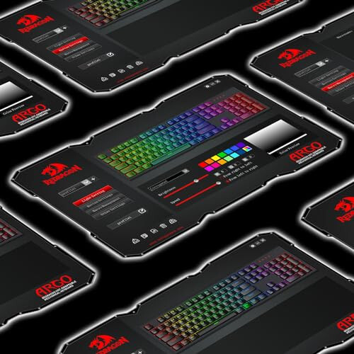 Redragon K670 RGB Aydınlatmalı Oyun Klavyesi, 104 Tuş Sıcak Takım Mekanik Klavye, Yükseltilmiş Yuva, Sessiz Lineer Kırmızı Anahtar - 7