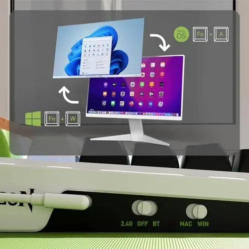 Redragon K686 PRO 98 Keys Wireless Gasket RGB Gaming Keyboard, 3-Mode PBT Mechanical Keyboard w/Hot-Swap Socket, Dedicated Knob Control & 5-Layer Noise Dampening, Custom Linear Switch - 7