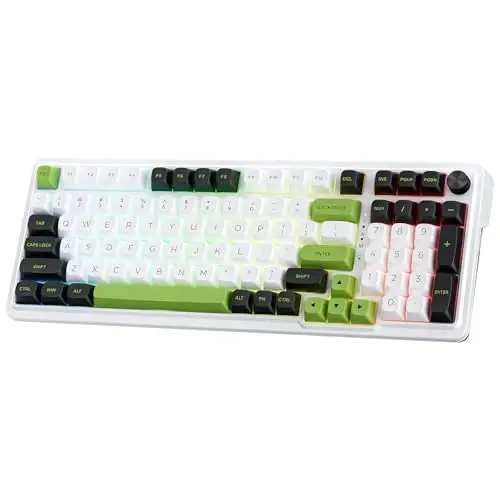 Redragon K686 PRO 98 Keys Wireless Gasket RGB Gaming Keyboard, 3-Mode PBT Mechanical Keyboard w/Hot-Swap Socket, Dedicated Knob Control & 5-Layer Noise Dampening, Custom Linear Switch - 1