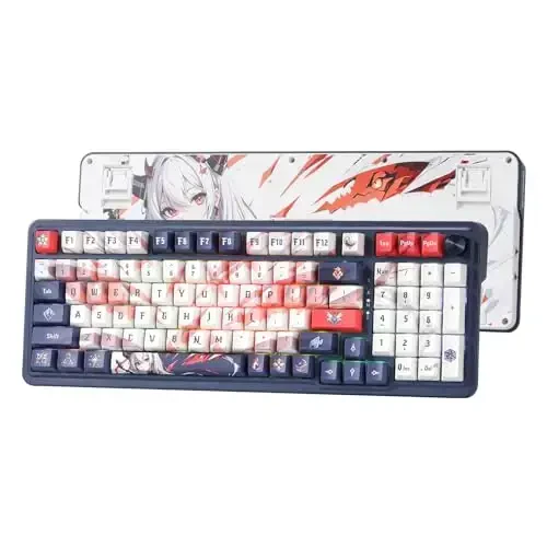 Redragon K686 PRO SE 98 Keys Wireless Gasket RGB Gaming Keyboard, 3-Mode Anime Mechanical Keyboard w/Hot-Swap Socket, Dedicated Knob Control & 5-Layer Noise Dampening, Custom Hi-Fi Linear Switch - REDRAGON